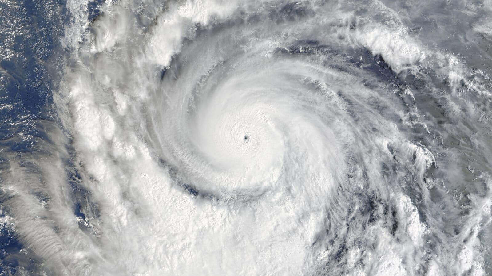 Satellite view of Typhoon Champi in the western Pacific near Guam