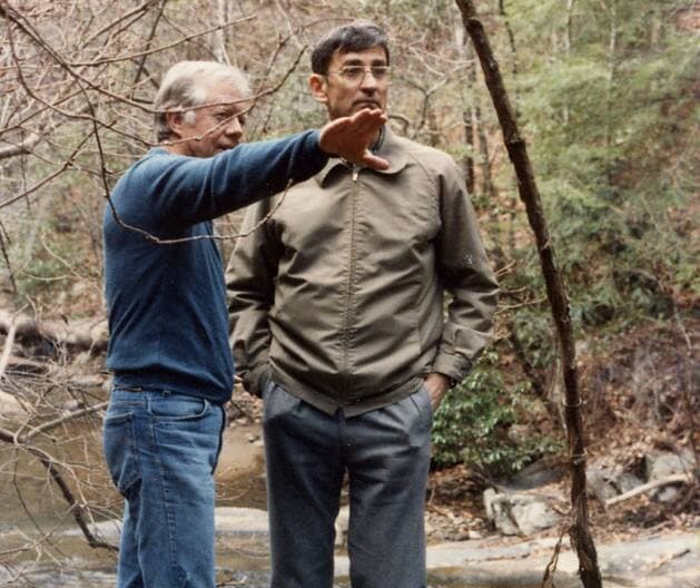 Millard Fuller, co-founder of Habitat for Humanity, with President Jimmy Carter in 1985