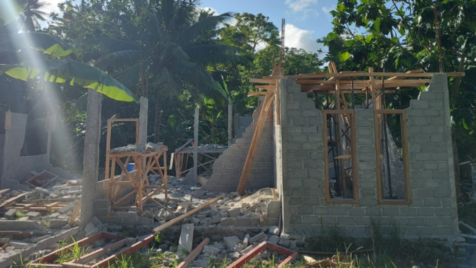 Earthquake damage in Sulawesi, Indonesia